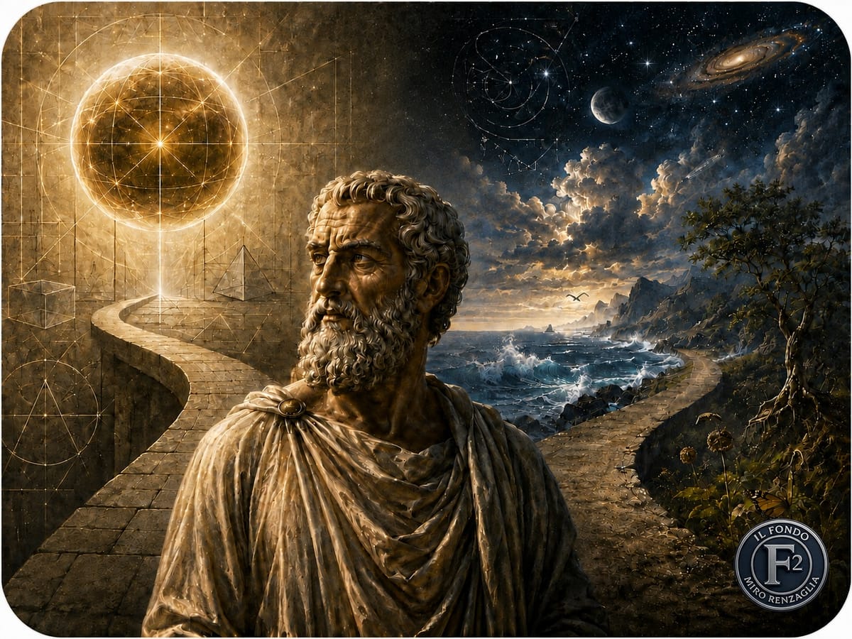 PARMENIDE NON ESCE DALLA METAFISICA. NONOSTANTE DE SANTILLANA